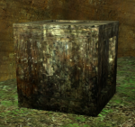 a breakable wooden crate