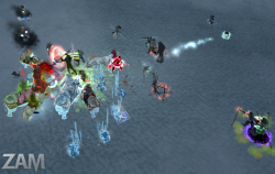 Players fight in the Battle of Storm Gorge!
